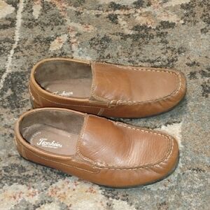 Florsheim Men's Tan Leather Slip-On Loafers Size 5 In Boys